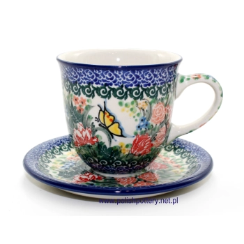 Filiżanka 0,3L + spodek dek. U3282X Motyl